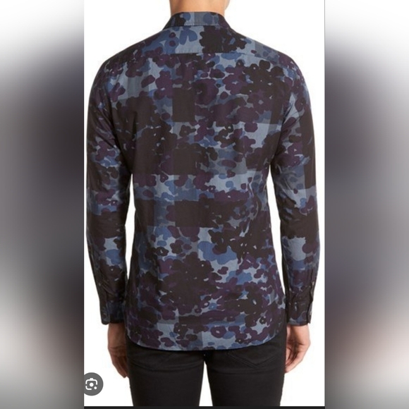 Burberry Men's Alden Multi Camo Button Down Trim Fit Sport Shirt Camo $425 XL - Picture 4 of 13